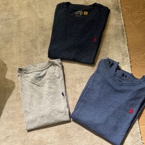 Polo by Ralph Lauren Tees - Dark Blue, Light Gray, Denim Blue